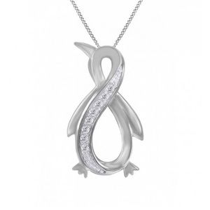 Penguin Infinity Pendant Necklace